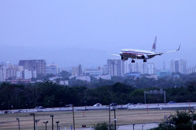 — — - Landing 10 Luis Muñoz Marin San Juan airport, Puerto Rico. Arrival in the middle of a thick haze in the dust of the Sahara that affects our area in the summer months, mainly