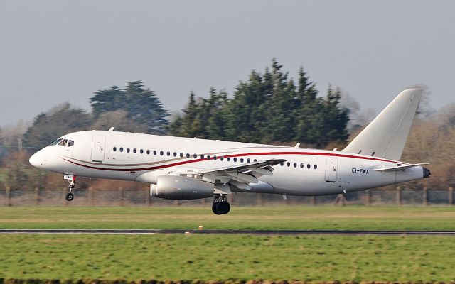 Sukhoi Superjet 100 (EI-FWA) - cityjet ssj-100-95b ei-fwa landing at shannon 27/2/19.