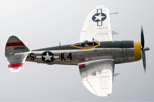 REPUBLIC Thunderbolt (N47DM) - Republic P-47 Dottie Mae over Central Coast AirFest October 2022, Santa Maria Public Airport.