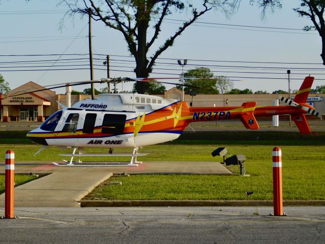 Bell 407 (N237PA) - Pafford Air One Tango visiting Bolivar Medical Center for the very first time 