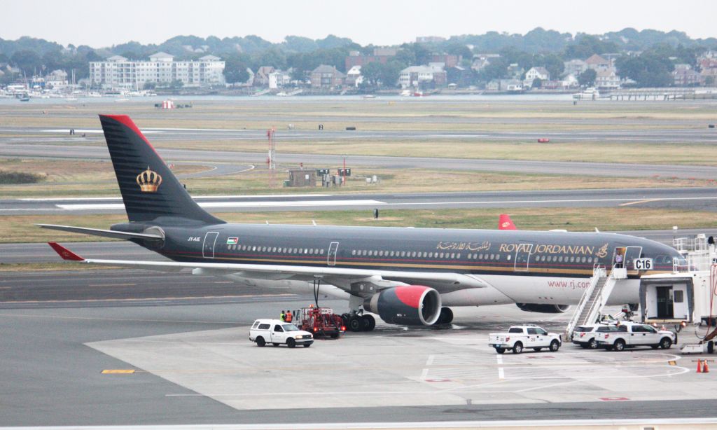 Airbus A330-200 (JY-AIE) - This RJA A332 diversion from JFK gets serviced at Terminal C. This is the first visit of a RJA A330 to BOS!