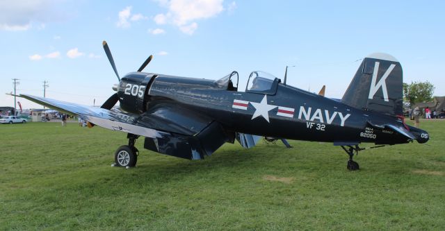 NX240CF — - A Chance-Vought F4U-4 Corsair at Wittman Regional Airport, Oshkosh, WI, during Airventure 2017 - July 27, 2017.