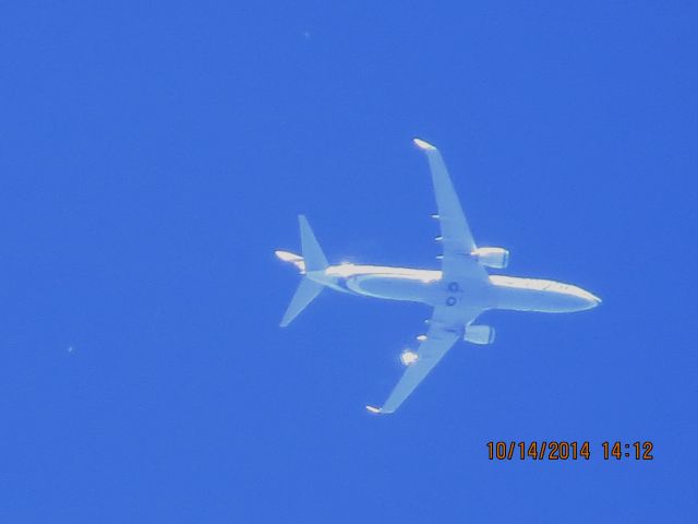 Boeing 737-700 (N551AS) - Alaska Airlines flight 774 from SEA to TPA over Southeastern Kansas at 35,000 feet.