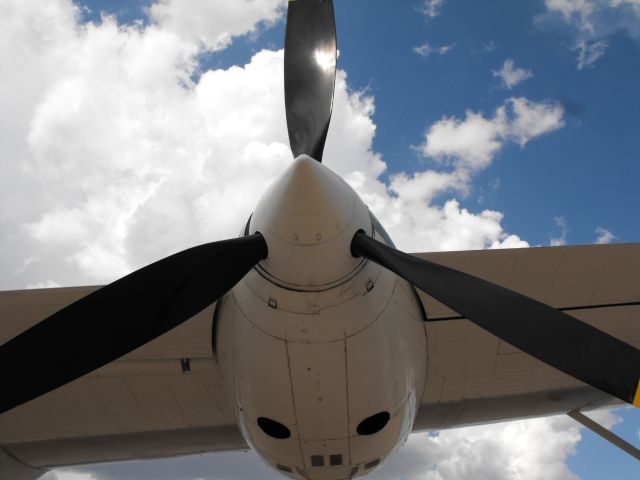 52-2827 — - Engine from behind wing.