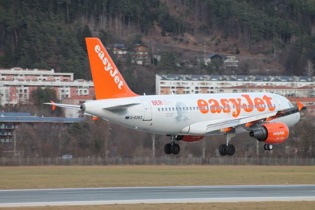 G-EZEZ — - Willi Brandt Livery landing Innsbruck on Runways 08