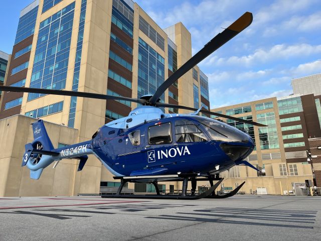 N324PH — - AirCare 3 at the Inova Fairfax Campus in the early hours of the morning. 