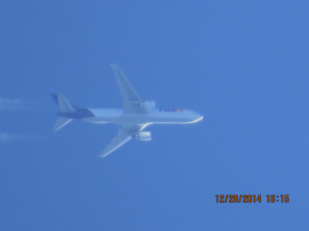 BOEING 767-300 (N102FE) - FedEx flight 540 from MEM to over Southeastern Kansas at 36,000 feet.