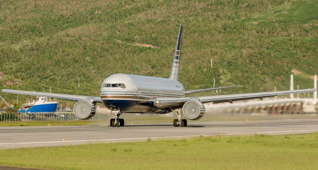 EC-LZO — - Boeing private EC-LZO running on full power while departing TNCM St Maarten runaway 28.