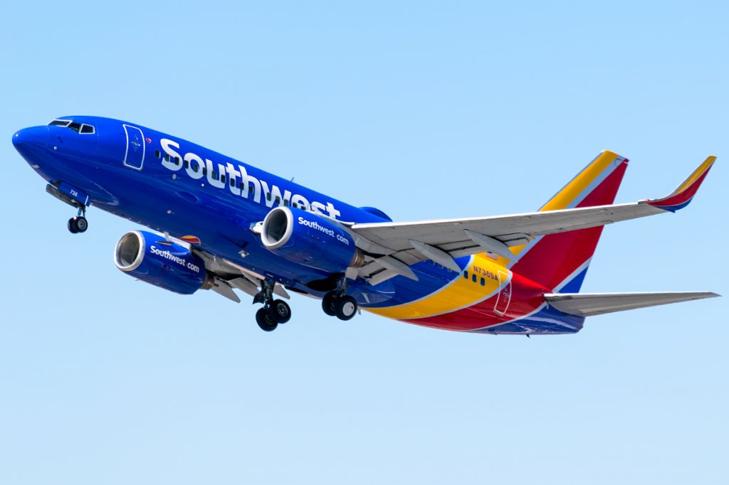 Boeing 737-700 (N736SA) - Another sleek Southwest jet lifting off for a low cost destination