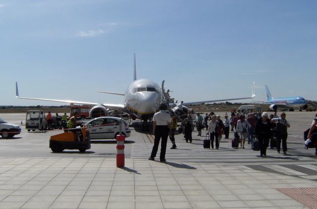 Boeing 737-800 (EI-DHW) - Ryanair - B737-8AS (EI-DHW) on arrival ALC (04 Oct 2008) 