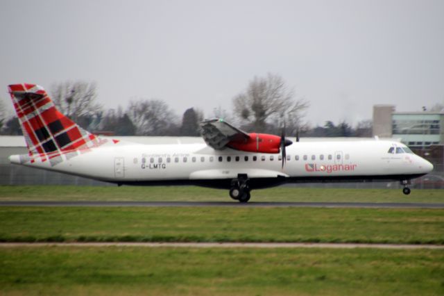 Aerospatiale ATR-72-600 (G-LMTG) - Touching down on rwy 09L on 17-Jan-24 operating flight LOG675 from EGNS.