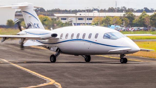 Piaggio P.180 Avanti (VH-ICK) - P180 Avanti unusual sight in Australina skies and always draws attention.