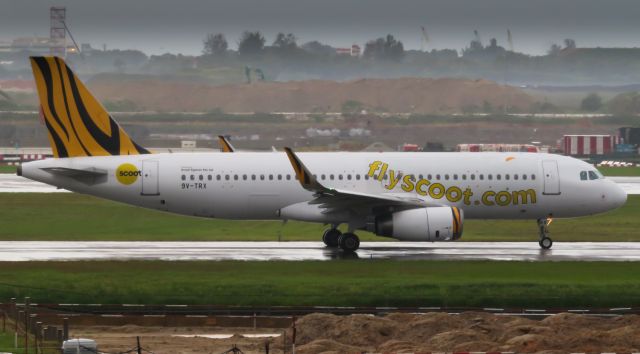 Airbus A320 (9V-TRX) - The hybrid Scoot-Tiger Airways livery getting rarer and rarer as more aircraft get painted into Scoot's full livery...br /br /18/1/2019