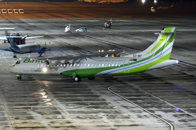 ATR ATR-72 (EC-MIF) - Flight of delivery for Binter Canarias (Canary Canair Airlines, S.A.) of your first ATR72-600 with serial - 1278 - ex F-WWEG, across several airports from TLS - SVQ - LPA, taking land in Gando, to the 23:42 Hours.