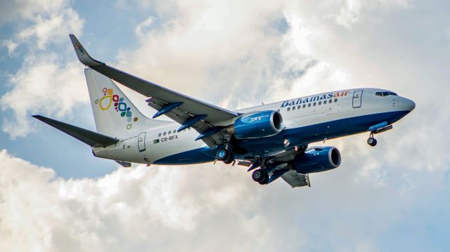 Boeing 737-700 (C6-BFX) - A rare visitor to IAH on 6/2/2019