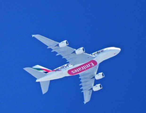 Airbus A380-800 — - This aircraft has been flying across the US for several weeks and once again flew over Carson City on its way to LAX