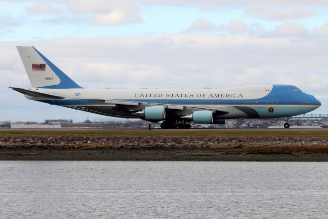 Boeing 747-200 (92-9000) - 'Air Force One' bringing President Biden to Boston for a political fundraiser (12/5)