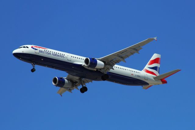 G-MEDL — - 2006 Airbus A321 on final leg from London, landing runway 30. Picture date: 07/2015.