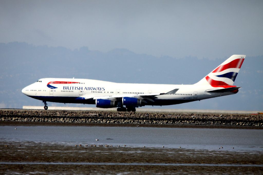 Boeing 747-400 (G-BNLN) - BA # 284 departure take off roll to LHR on 28L    05-30-2015