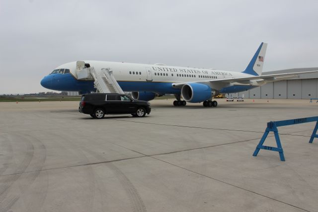 Boeing 757-200 — - Air Force One at Gary Regional Airport.