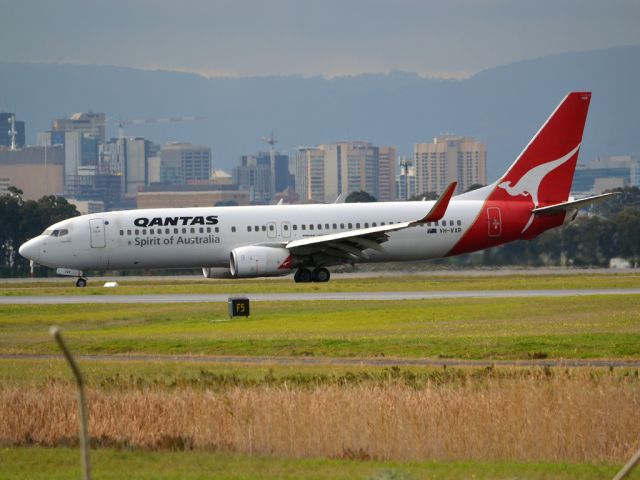 Boeing 737-800 (VH-VXR) - On taxi-way heading for Terminal 1 after landing on runway 23. Wednesday 4th July 2012.