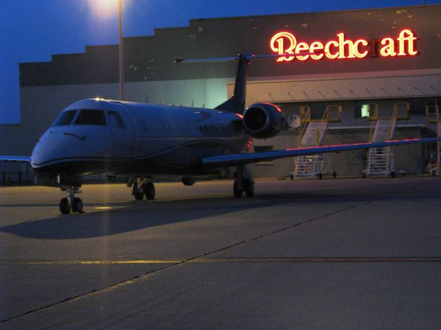 N451DJ — - Corporate EMB 135 overnighting on the Emery Ramp at RFD