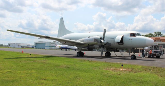 CONVAIR CV-580 (XA-UPL) - A 1952 model Convair CV-580 on the commercial ramp at Tuscaloosa National Airport, AL - afternoon, May 20, 2022. An Ameristar McDonnell Douglas DC-9-15(F) is in the background.