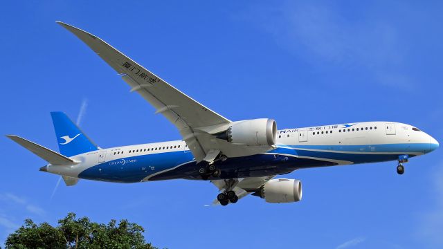 Boeing 787-9 Dreamliner (B-7838) - Coming in to land at LAX over In N Out. When I posted this November 1, 2017, this aircraft was operating domestic to long haul routes at a ratio of about 10:1. Photo taken in July 2017.