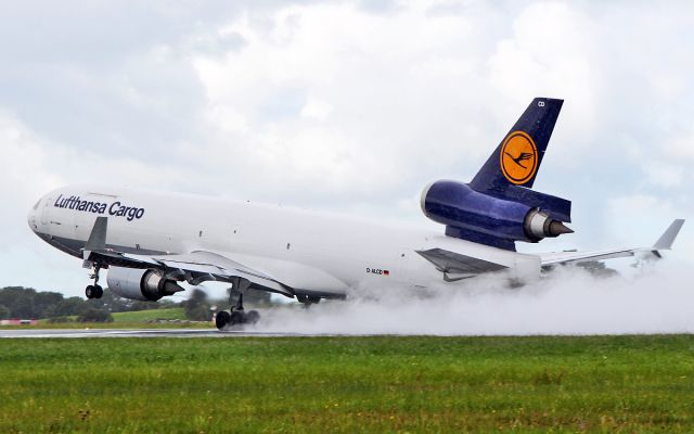 Boeing MD-11 (D-ALCD) - lufthansa cargo md-11f d-alcd dep shannon for chicago on a horse charter flight 8/8/17.