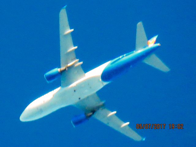 Airbus A319 (N307NV) - Descending into Springfield Mo from Vegas.