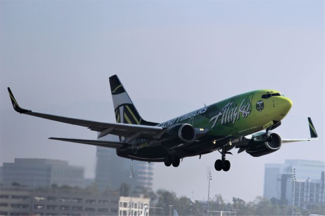 Boeing 737-700 (N607AS) - The Portland Timbers livery departing SNA for PVR