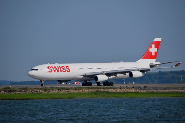 Airbus A340-300 (HB-JMH) - Sub from the usual A333 on the early ZRH flight. (7/5/19)