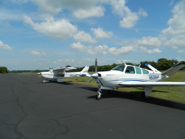 Beechcraft 35 Bonanza (N506HP) - The Curahee with a fallen warrior’s 172.  RIP Ted