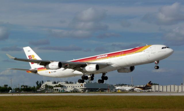 Airbus A340-300 (RP-C3438) - EC-HQH back in 2008. In 2010 was acquired by Airbus, then went back to Iberia as EC-LHM until 2013 and  now flies for Philippine Airlines as RP-C3438