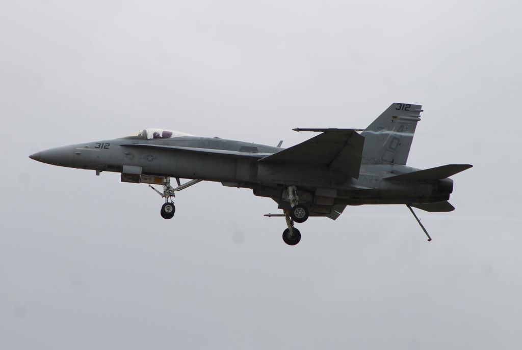 McDonnell Douglas FA-18 Hornet (16-4023) - Low and slow.