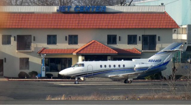 Hawker 800 (N944KR) - Catching some tarmac time is this 2004 Raytheon Hawker 800XP in the Winter of 2021.