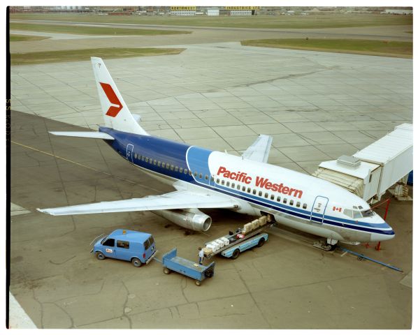 Boeing 737-200 (C-FTAN) - Photographed at YEG in May of 1984.