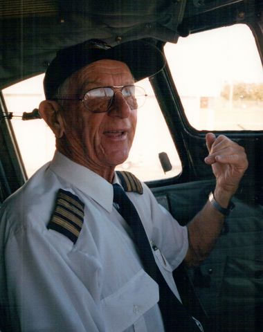 VH-MIN — - Captain Jack Curtis in the cockpit of Dakota National DC-3 VH-MIN.br /RIP Captain Jack