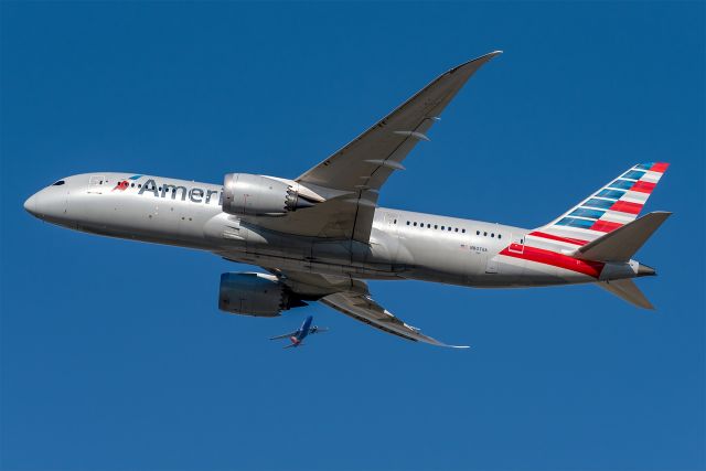 Boeing 787-8 (N807AA) - The two airline titans of Dallas/Fort Worth!