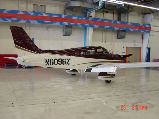 Piper Cherokee (N6096Z) - PA 28-181 at the Piper factory Feb 26, 2010 prior to delivery.  SN 2843678