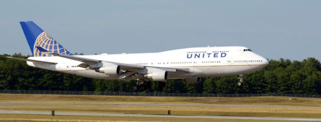 Boeing 747-400 (N118UA) - United 9981 Boeing 747-400 troop flight from Ramstien AFB Germany 