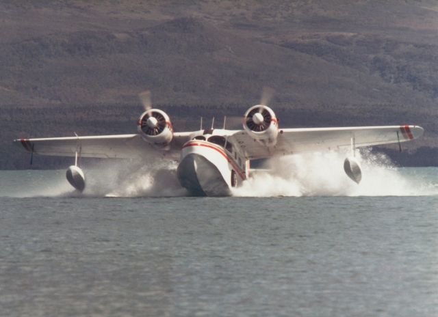 Grumman Goose (N641) - Grumman Goose departing Brooks Lake, near King Salmon, AK