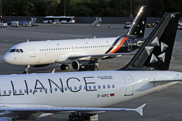 Airbus A320 (D-AIPC) - Background, Titan Airways A320 G-POWK for Germanwing (GWI) from Cologne