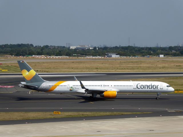 BOEING 757-300 (D-ABOH) - Condor B757-300(WL) D-ABOH taxiing to 23L DUS, 30.06.2019.