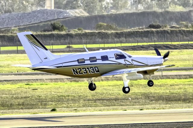 Piper Malibu Mirage (N2313Q) - Piper PA 46-350P Malibu Mirage departs Livermore Municipal Airport (CA). February 2021.