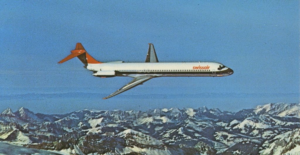 McDonnell Douglas MD-81 (HB-IND) - scanned from postcardbr /swissair
