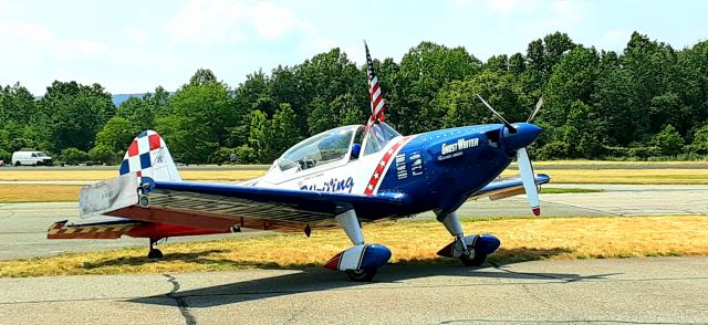 OGMA DHC-1 Chipmunk (N206DC) - GhostWriter Airshows sitting on the hot ramp prior to the start of the Greenwood Lake Airshow, June 9th-11th 2023.