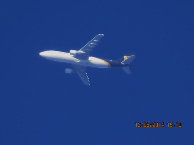 Airbus A300F4-600 (N166UP) - UPS flight 2760 from SDF to ABQ over Southeastern Kansas at 32,000 feet.