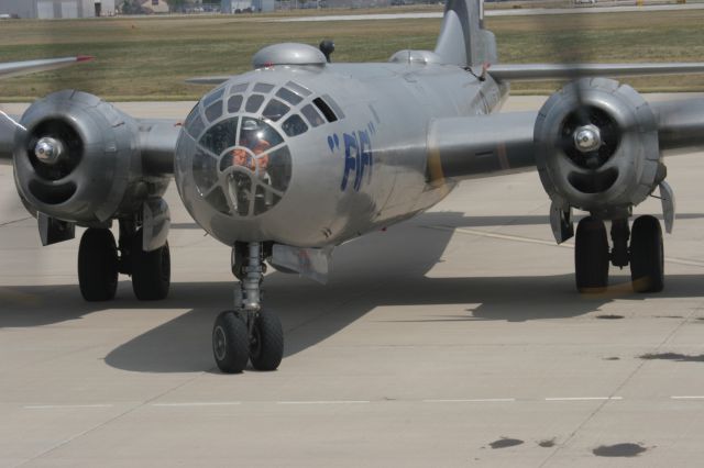 Boeing B-29 Superfortress — - Bombardier's Nose Compartment View from FIFI.