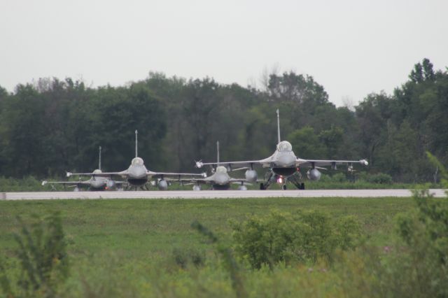 Lockheed F-16 Fighting Falcon (AFR88401) - F-16's from Buckley ANG Base CO ready to take to the air at Volk Field - Operation Northern Lightning 2